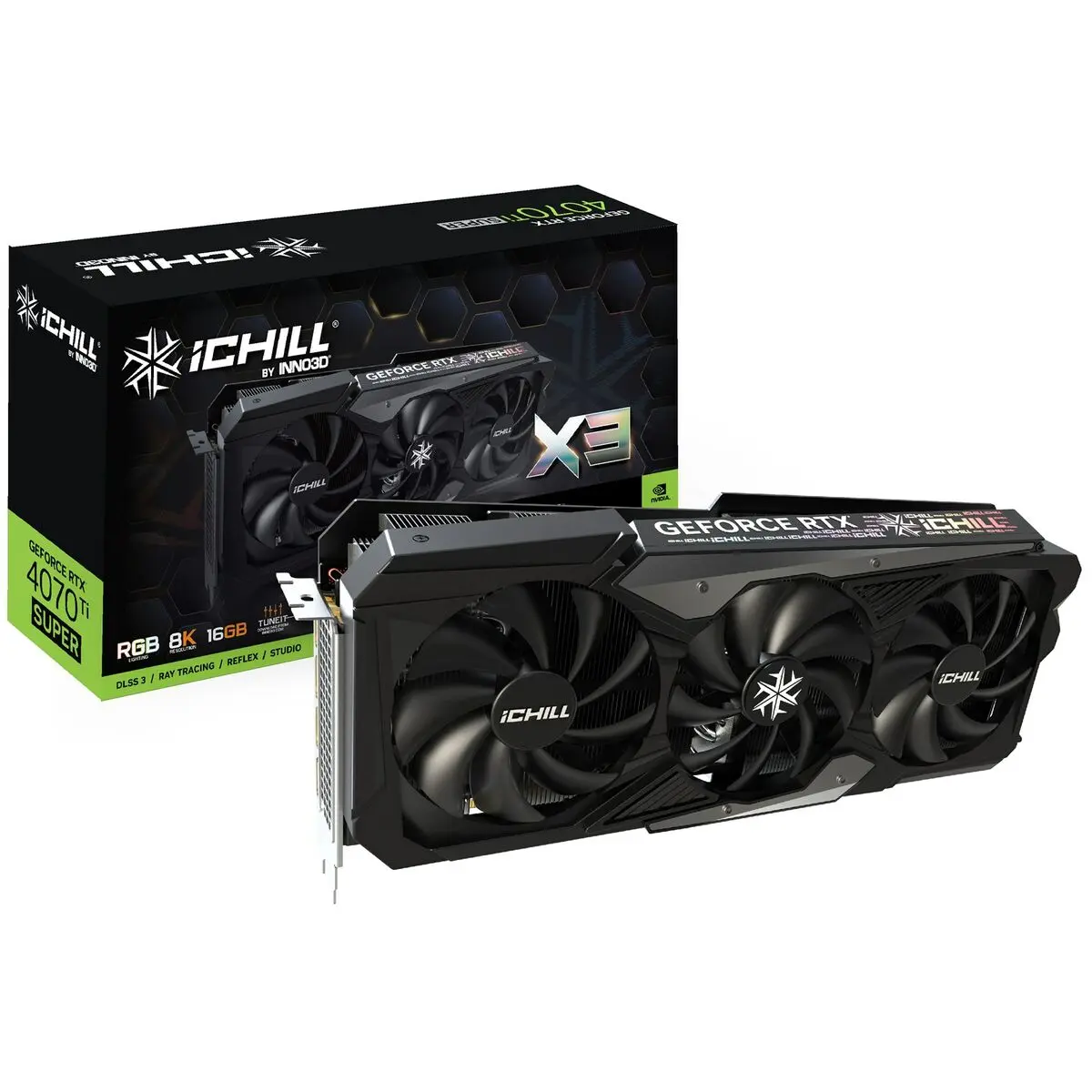 Scheda Grafica INNO3D C407TS3-166XX-186148H GeForce RTX 4070 Ti 16 GB GDDR6X