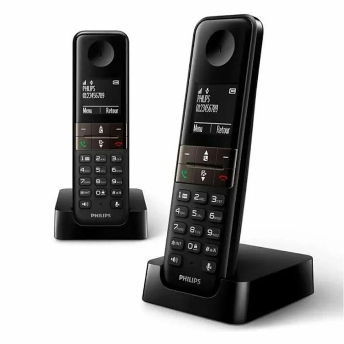 Telefono Senza Fili Philips D4702B/34 Duo 1,8" DECT (2 pcs)