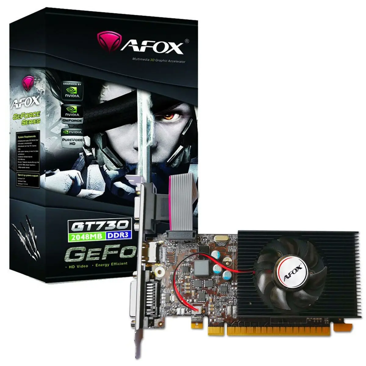 Scheda Grafica Afox AF730-2048D3L6 NVIDIA GeForce GT 730 GDDR3