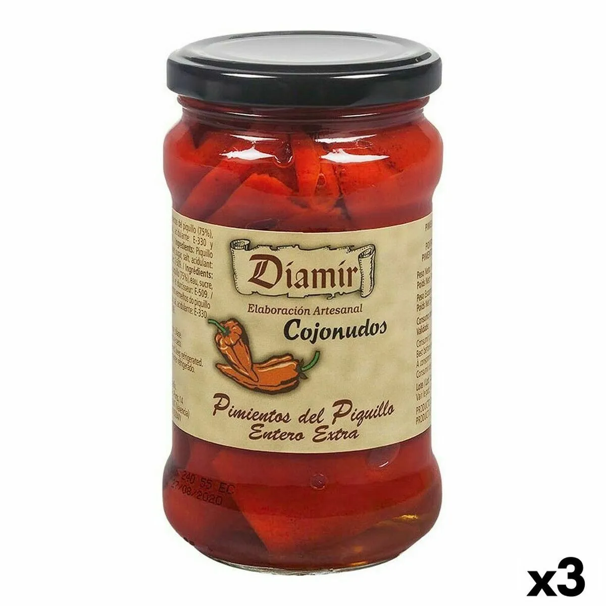 Peperoni Piquillo Arrostiti Diamir 290 g (Pack 3 uds)