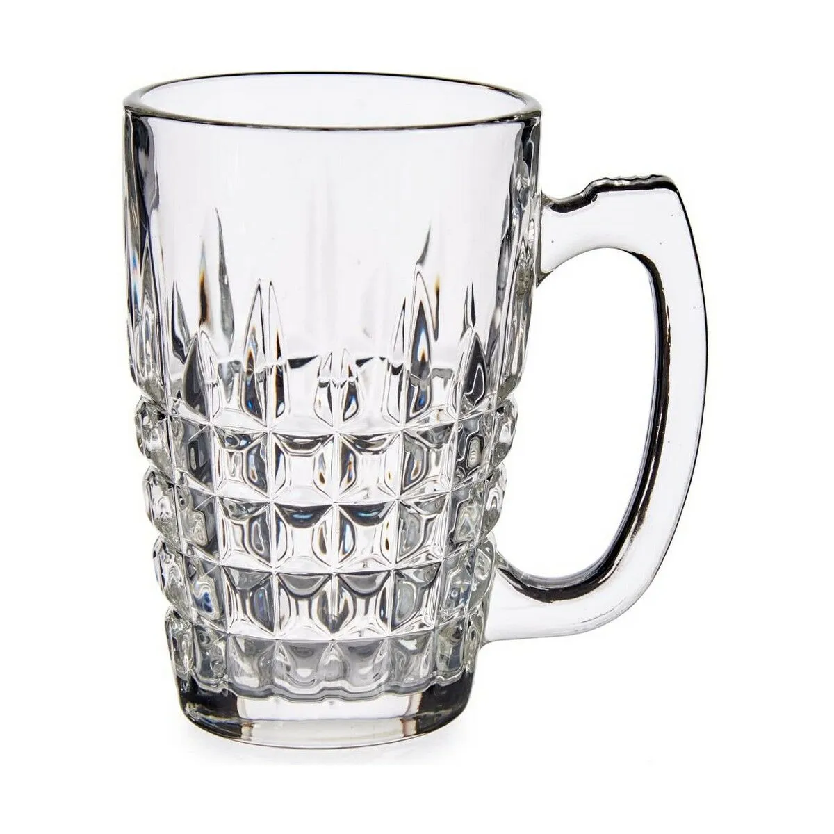 Tazza Mug Quadrati Trasparente Vetro 340 ml