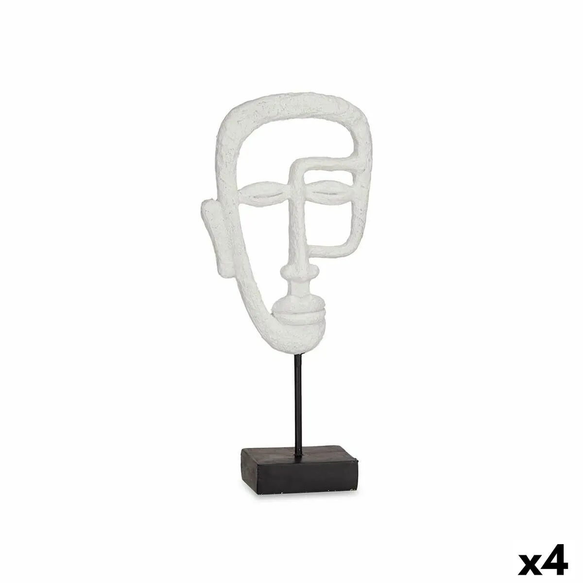 Statua Decorativa Viso Bianco 19,5 x 38 x 10,5 cm (4 Unità)