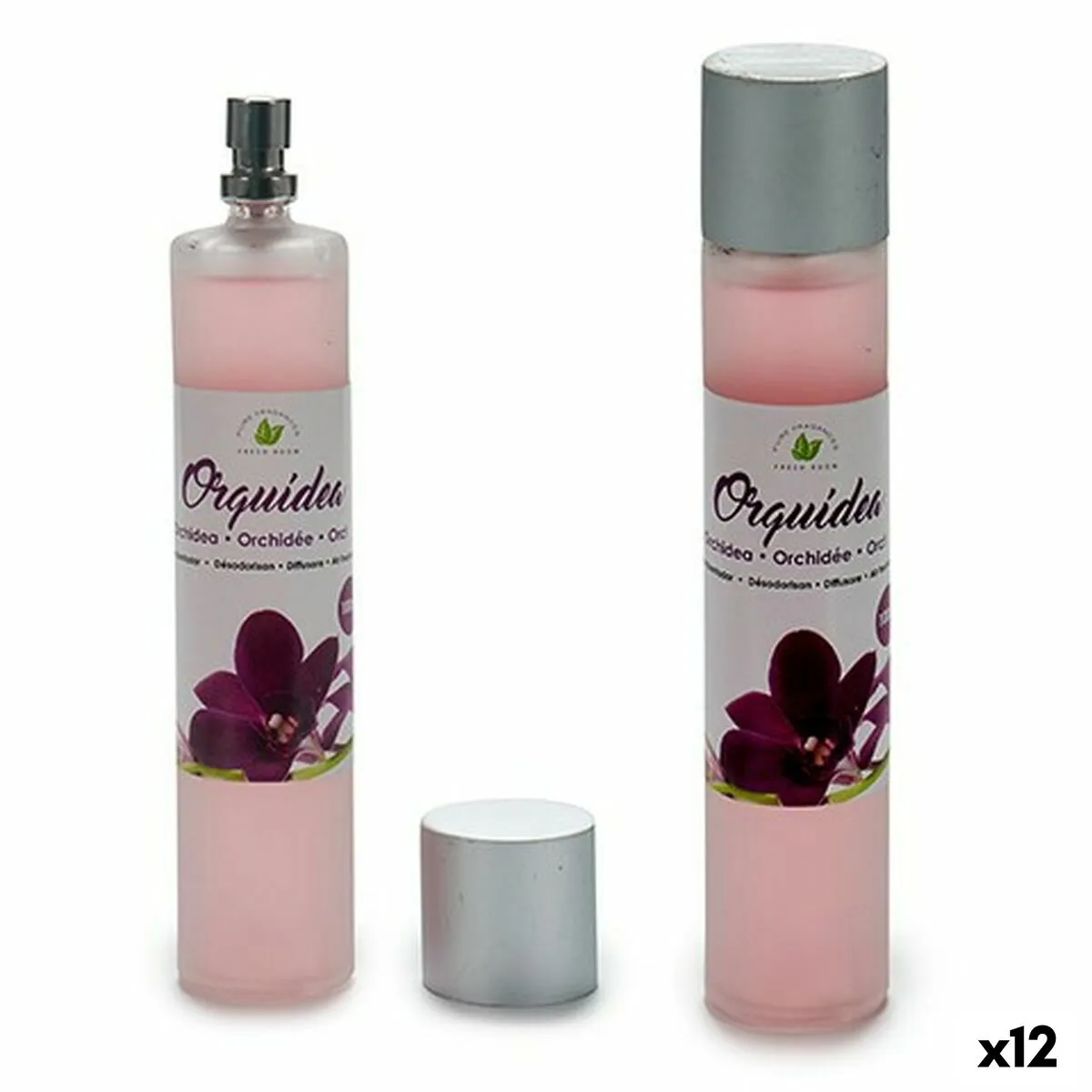 Diffusore Spray Per Ambienti Orchidea Plastica Vetro (100 ml) (12 Unità)