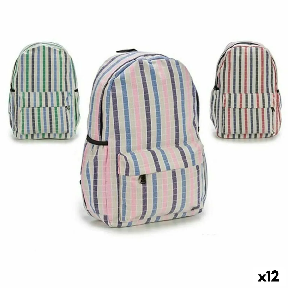 Zaino Scuola Righe Multicolore 13 x 45 x 31 cm 12 Unità