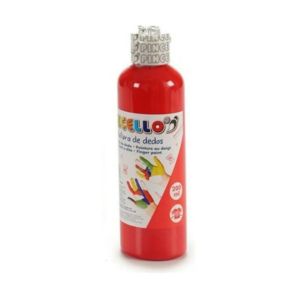 Pittura da usare con le Dita 200 ml Arancio 12 Unità