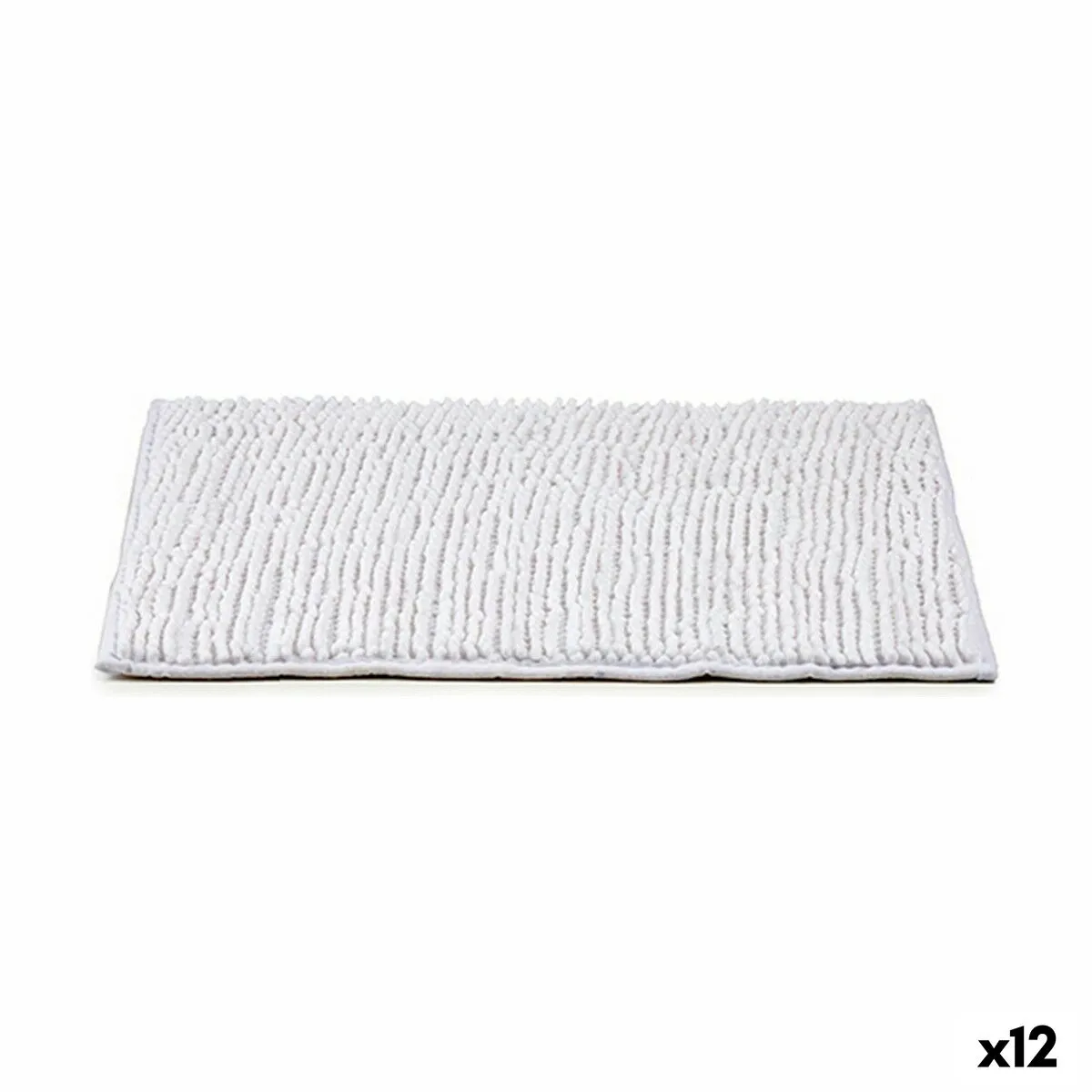 Tappeto da bagno 40 x 60 cm Bianco (12 Unità)