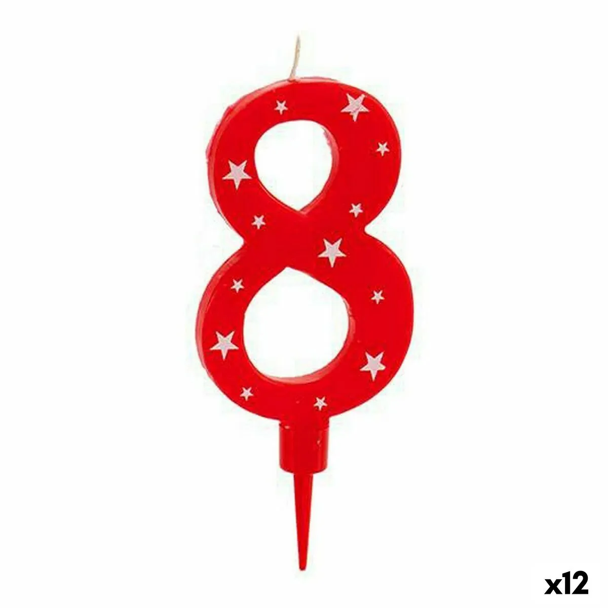 Candela Compleanno Numeri 8 (12 Unità)