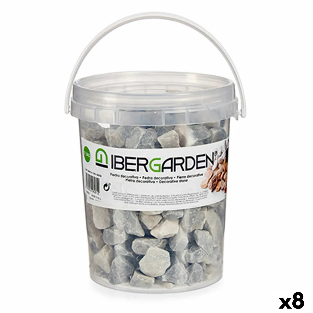 Pietre Decorative 1,5 Kg Grigio chiaro (8 Unità)