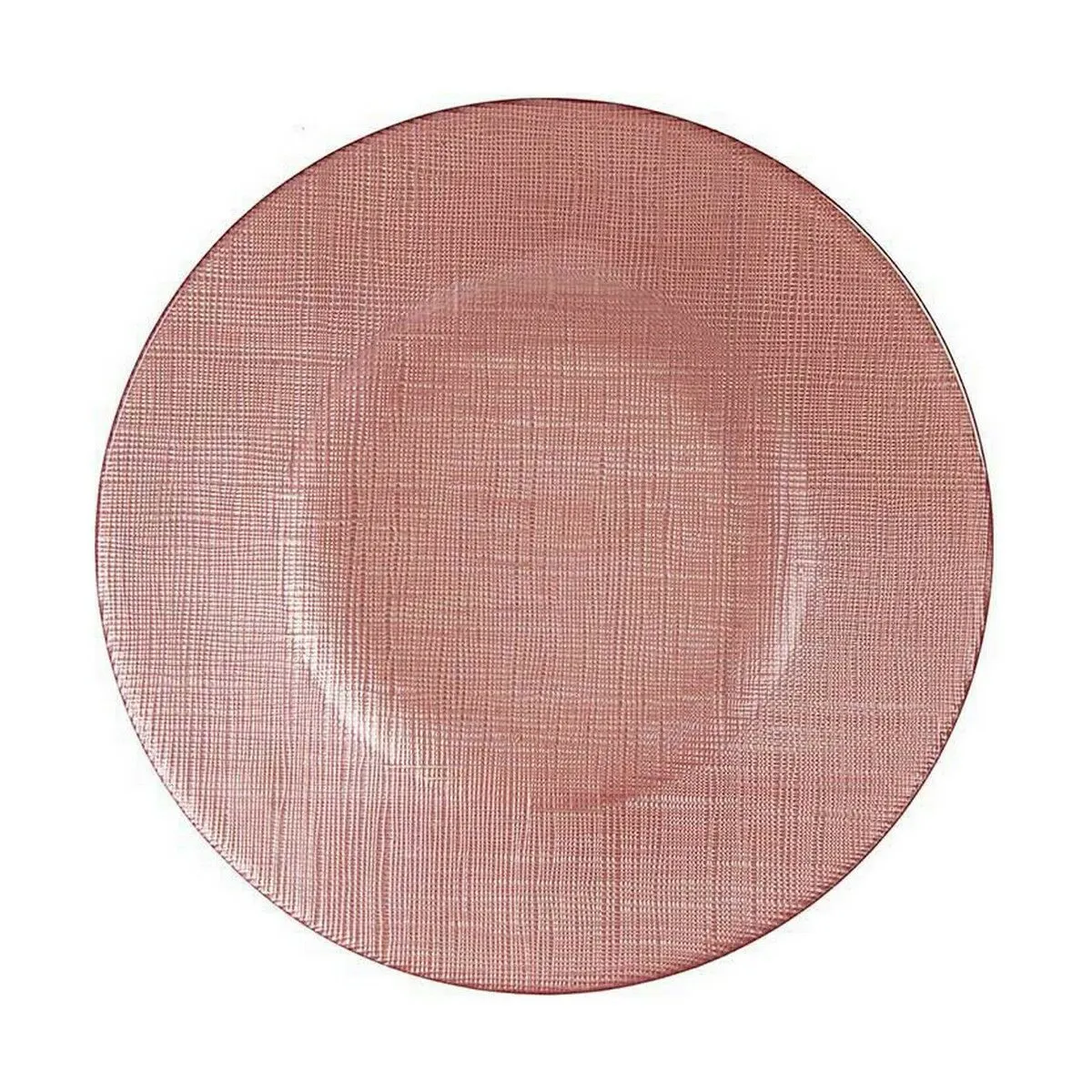 Piatto da pranzo Rosa Vetro 21 x 2 x 21 cm (6 Unità)