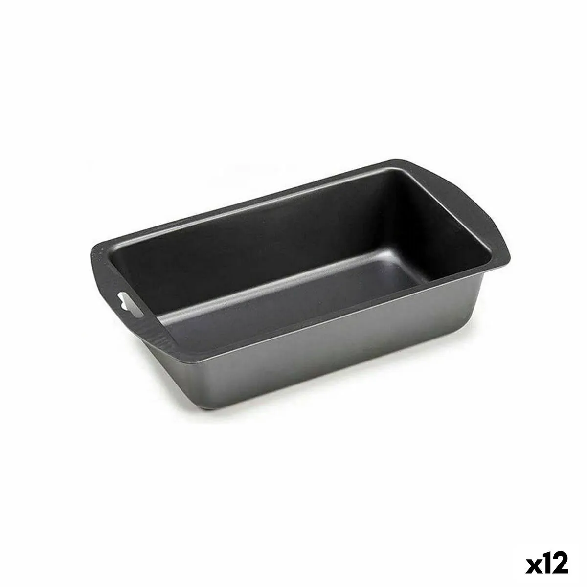 Stampo da Forno Grigio scuro Acciaio al carbonio (13 x 6,3 x 30 cm) (12 Unità)