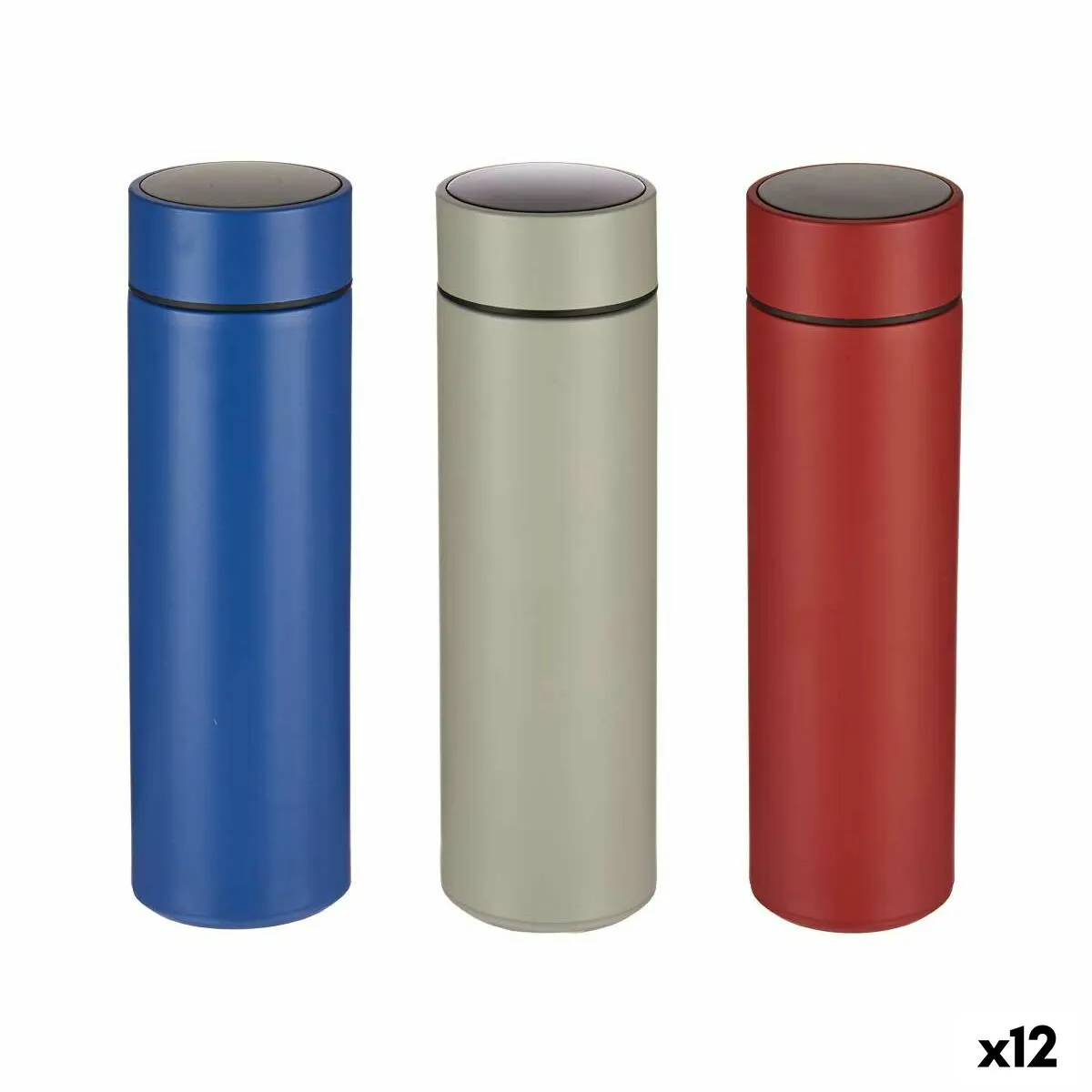 Thermos Display LED Acciaio inossidabile Silicone Plastica 400 ml (12 Unità)