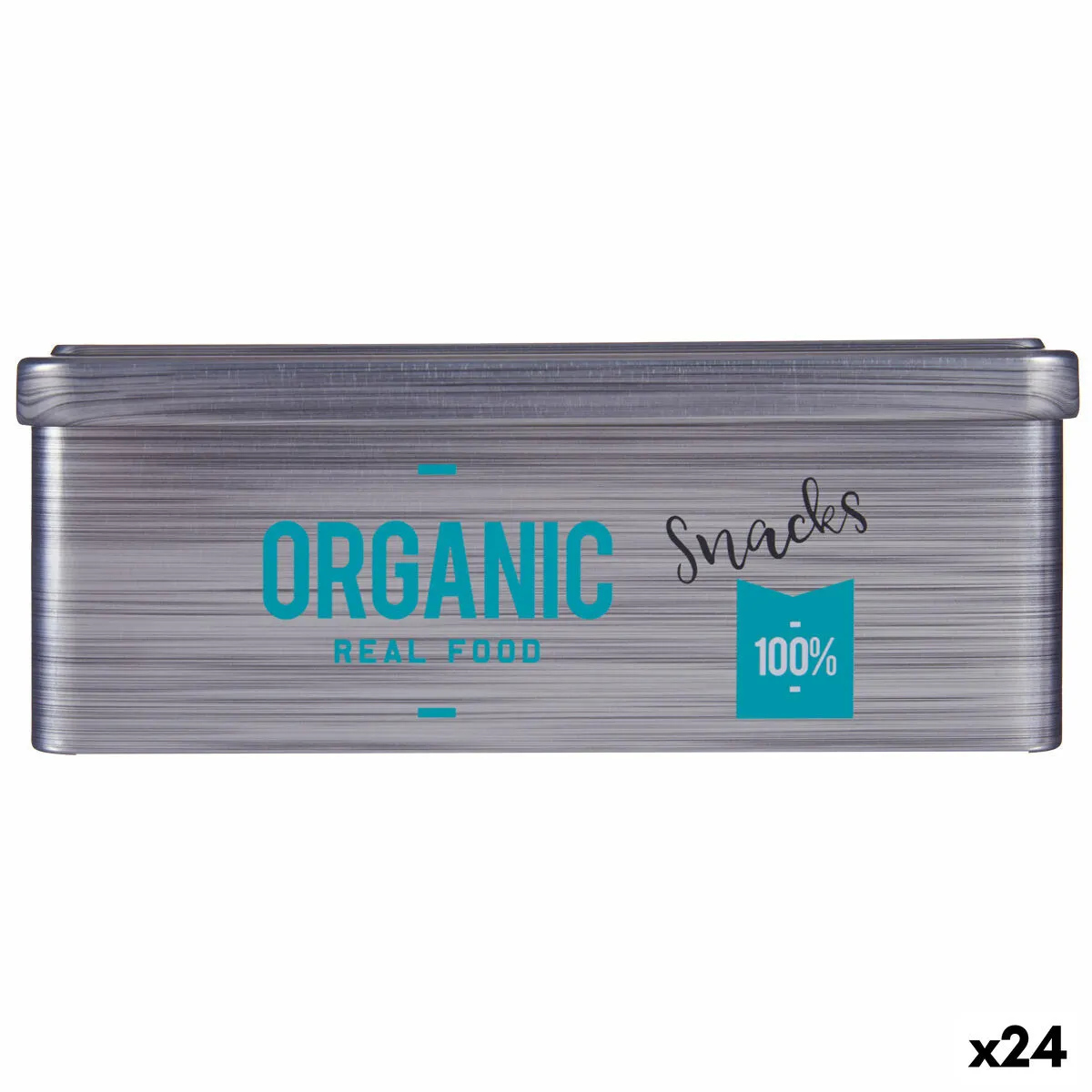 Barattolo Organic Snacks Grigio Latta (11 x 7,1 x 18 cm) (24 Unità)