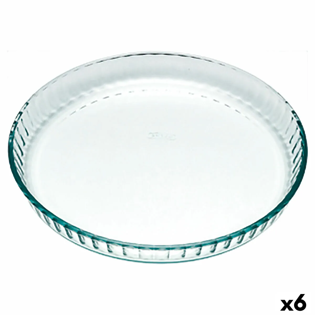 Stampo da Forno Pyrex Classic Rotondo Piano Trasparente 25 x 25 x 4 cm (6 Unità)