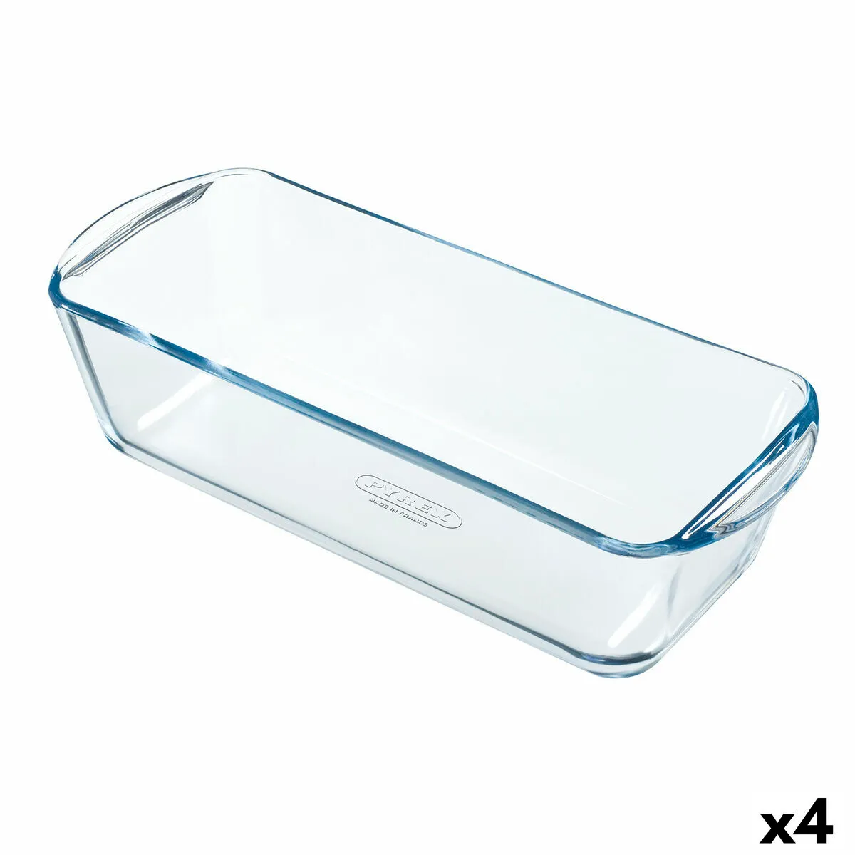 Stampo da Forno Pyrex Classic Vidrio Rettangolare Trasparente 32 x 12 x 8 cm (4 Unità)