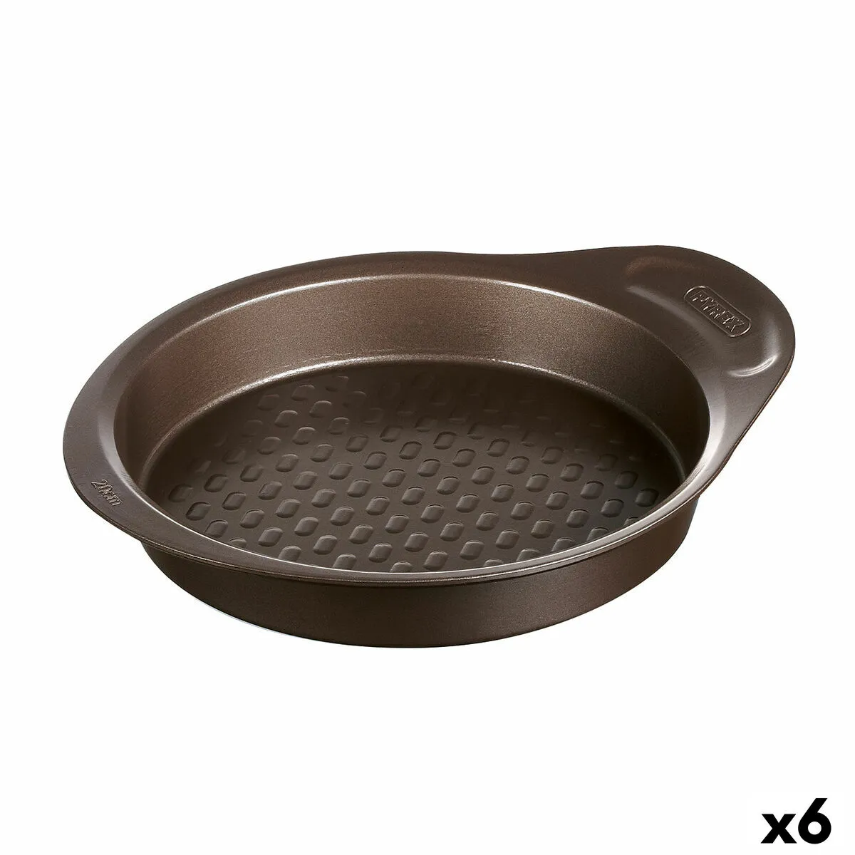 Stampo da Forno Pyrex Asimetria Rotondo Nero 20 cm (6 Unità)