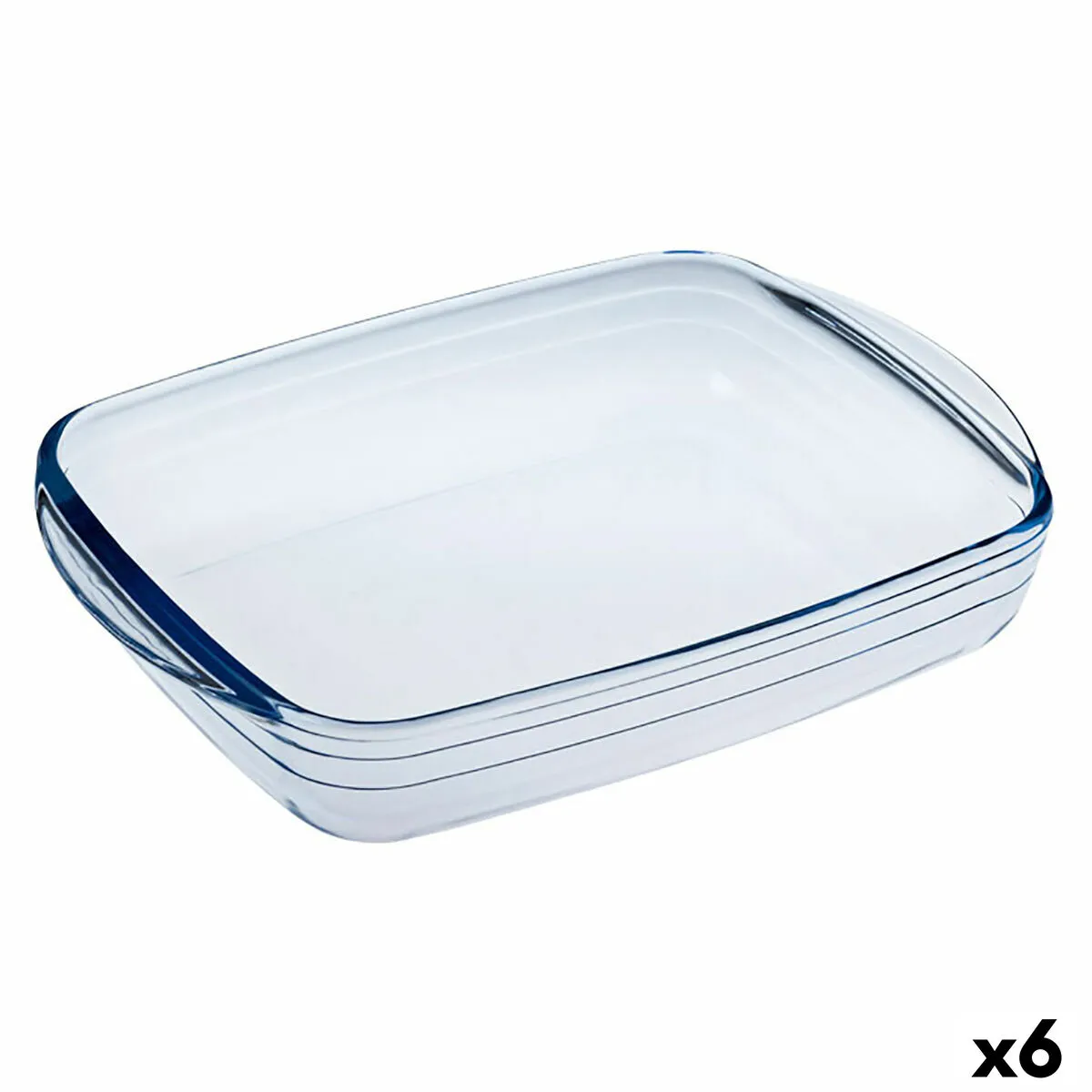 Stampo da Forno Ô Cuisine Ocuisine Vidrio Rettangolare Trasparente Vetro 23 x 15 x 5 cm (6 Unità)