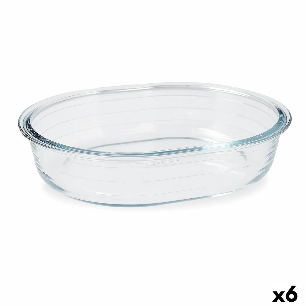 Teglia da Cucina Pyrex Classic Ovale Trasparente Vetro 25 x 20 x 6 cm (6 Unità)