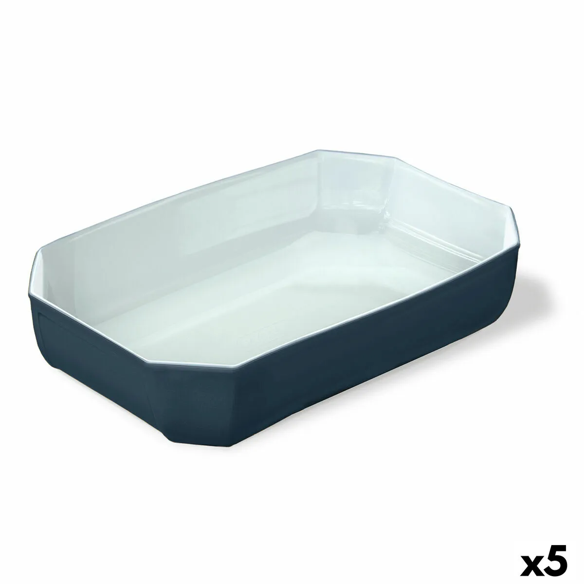 Teglia da Cucina Pyrex Color's Rettangolare Grigio Vetro 33 x 22 cm (5 Unità)