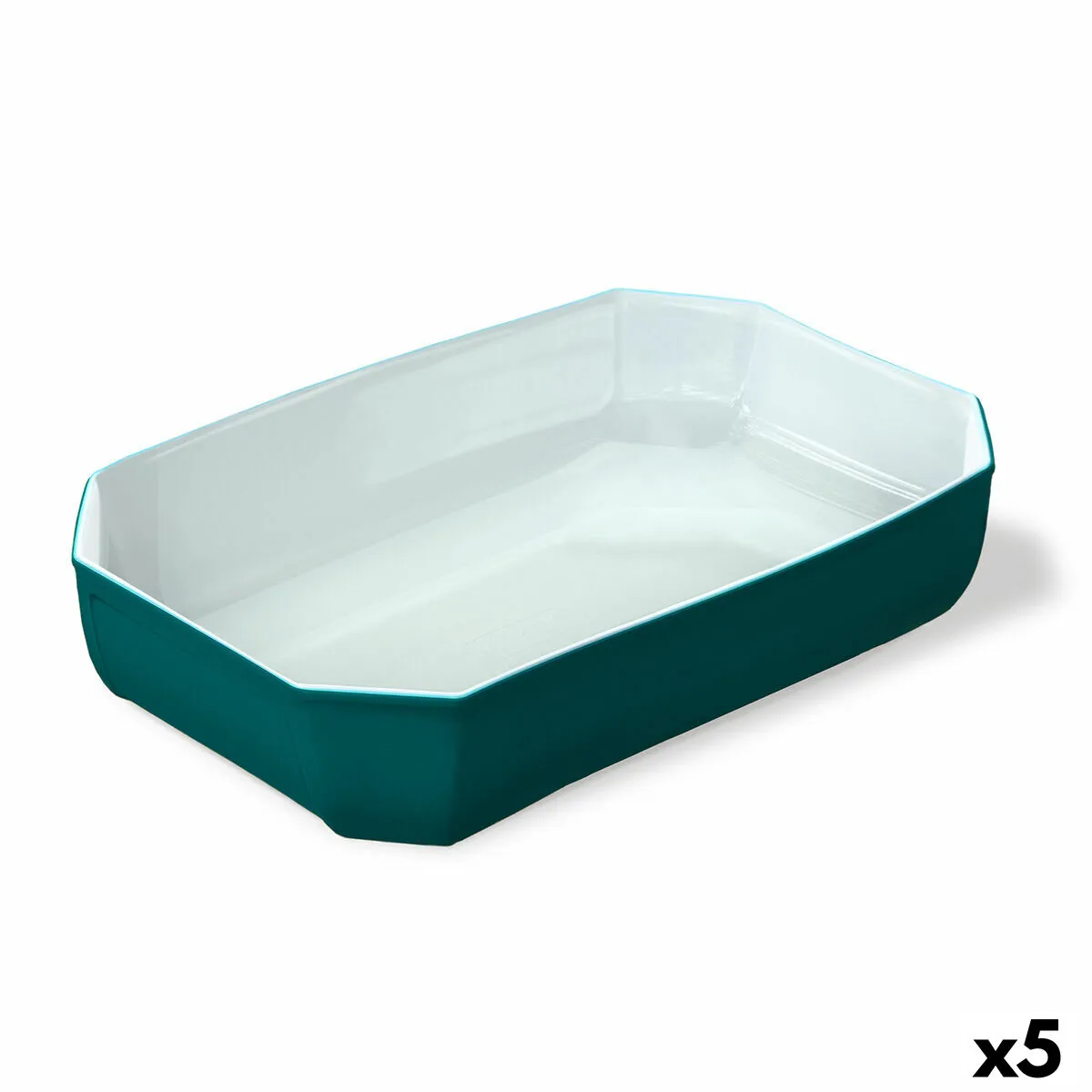 Teglia da Cucina Pyrex Color's Rettangolare Azzurro Vetro 33 x 22 cm (5 Unità)