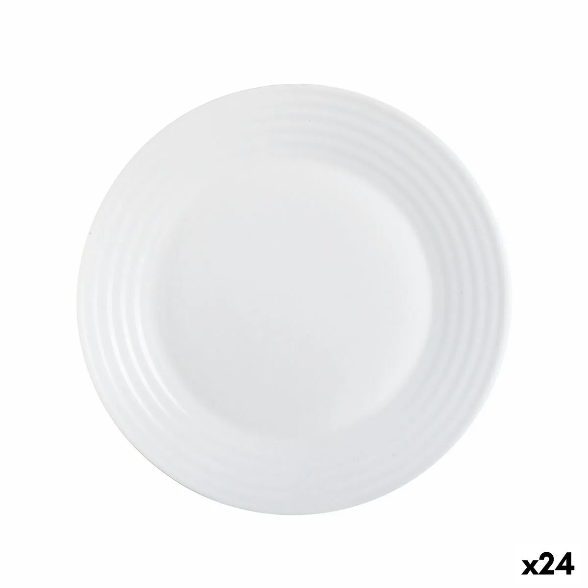 Piatto da Dolce Luminarc Harena Bianco Vetro (19 cm) (24 Unità)