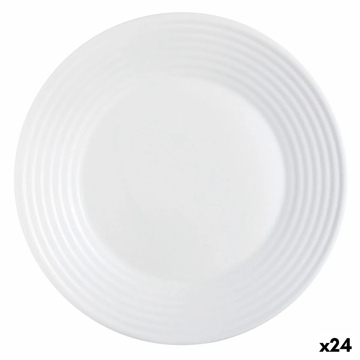 Sotto Piatto Luminarc Harena Bianco Vetro (Ø 27 cm) (24 Unità)