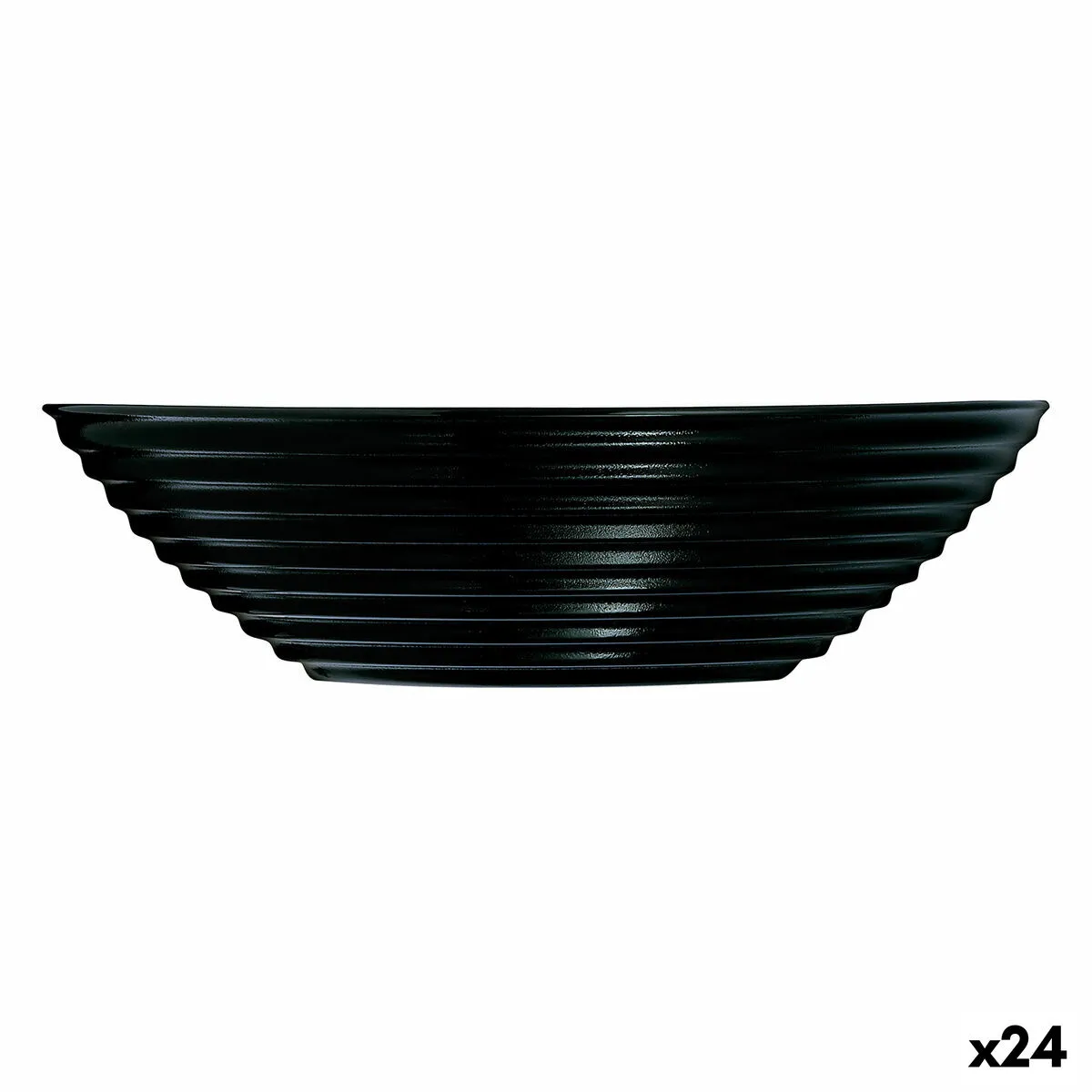 Ciotola Luminarc Harena Nero Vetro (16 cm) (24 Unità)