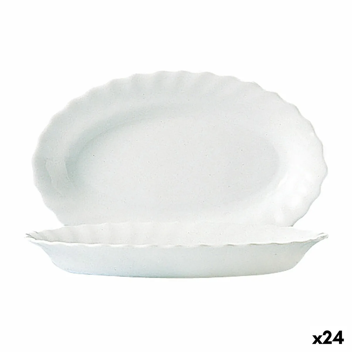 Teglia da Cucina Luminarc Trianon Bianco Vetro (22 cm) (24 Unità)