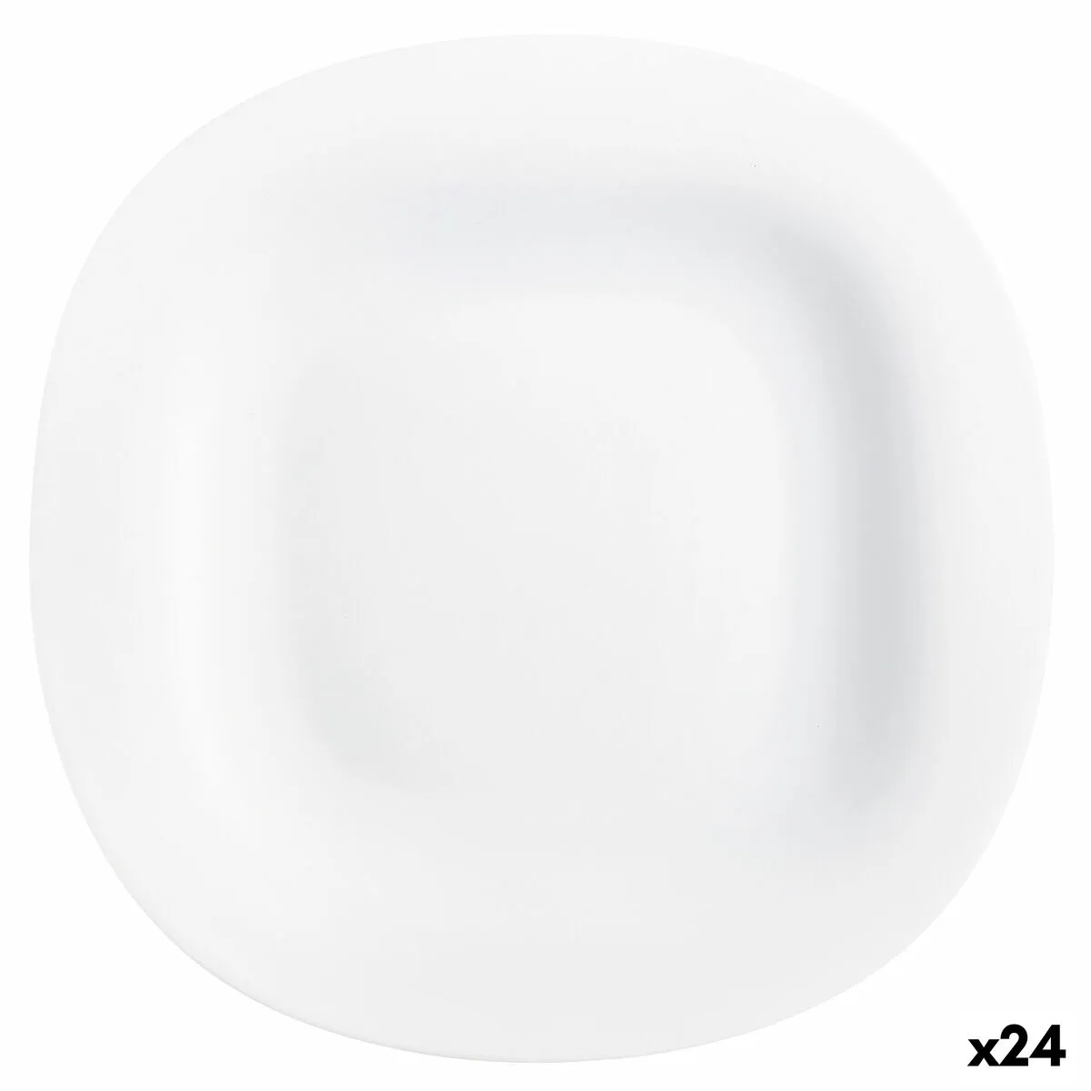 Piatto da pranzo Luminarc Carine Blanco Bianco Vetro Ø 26 cm (24 Unità)