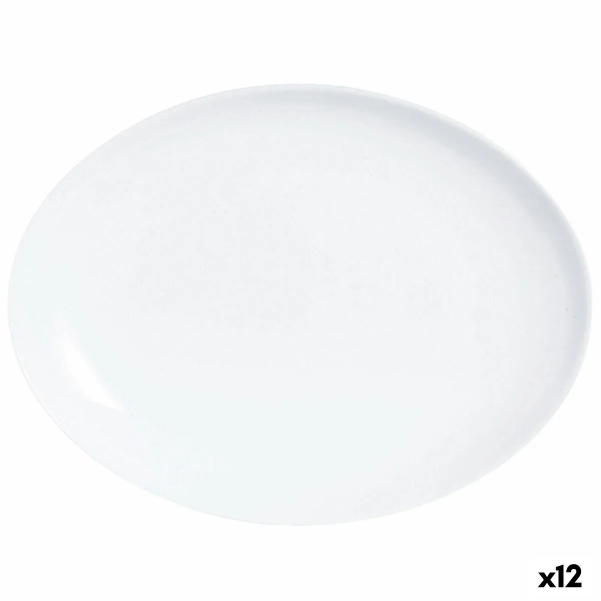 Teglia da Cucina Luminarc Diwali Ovale Bianco Vetro (33 x 25 cm) (12 Unità)