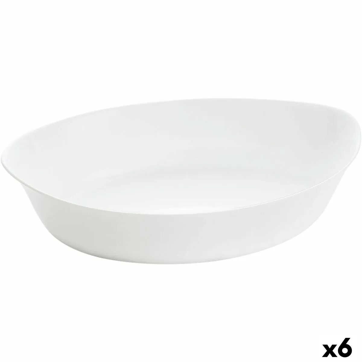 Teglia da Cucina Luminarc Smart Cuisine Ovale 32 x 20 cm Bianco Vetro (6 Unità)