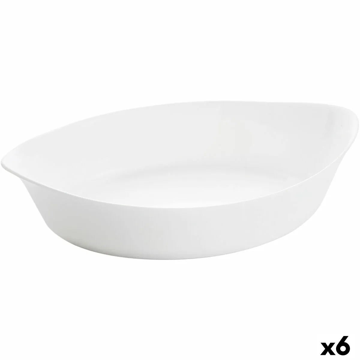 Teglia da Cucina Luminarc Smart Cuisine Ovale Bianco Vetro 28 x 17 cm (6 Unità)