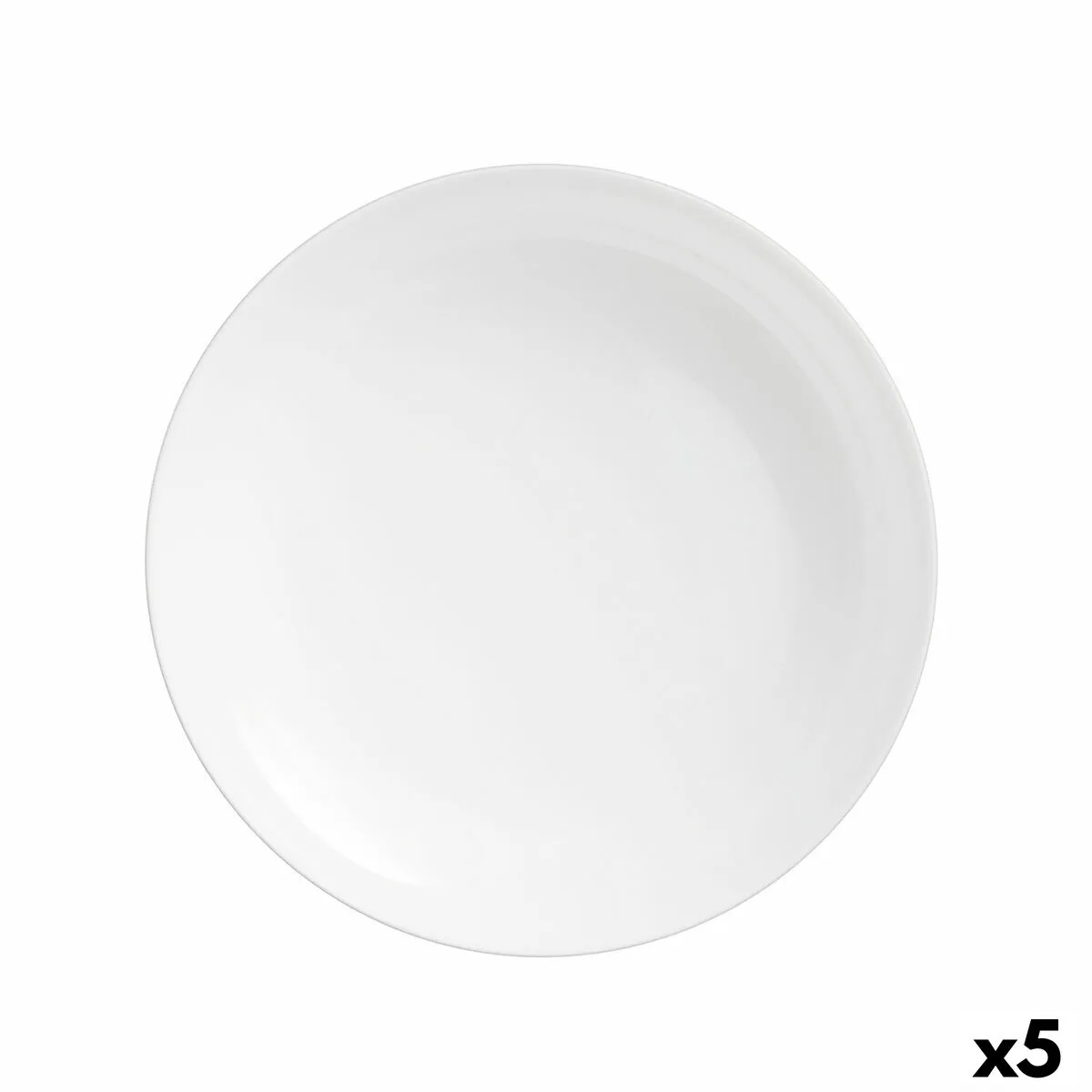 Portafrutta Luminarc Diwali Rotondo Bianco Vetro Ø 26 cm (5 Unità)