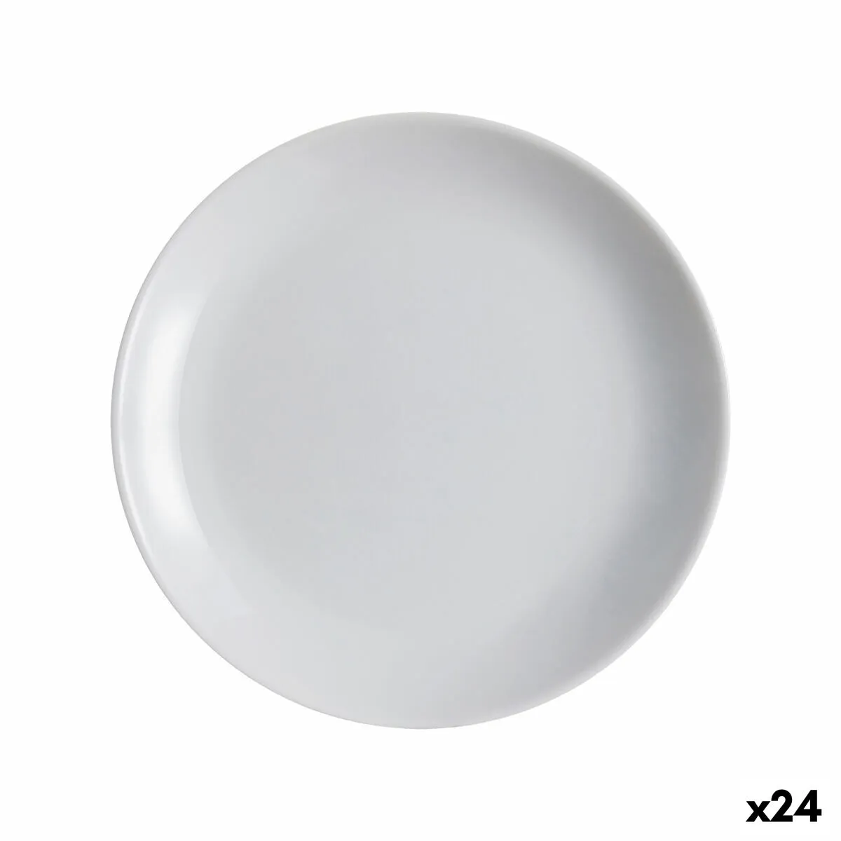 Piatto da Dolce Luminarc Diwali Grigio Vetro Vetro temperato (19 cm) (24 Unità)