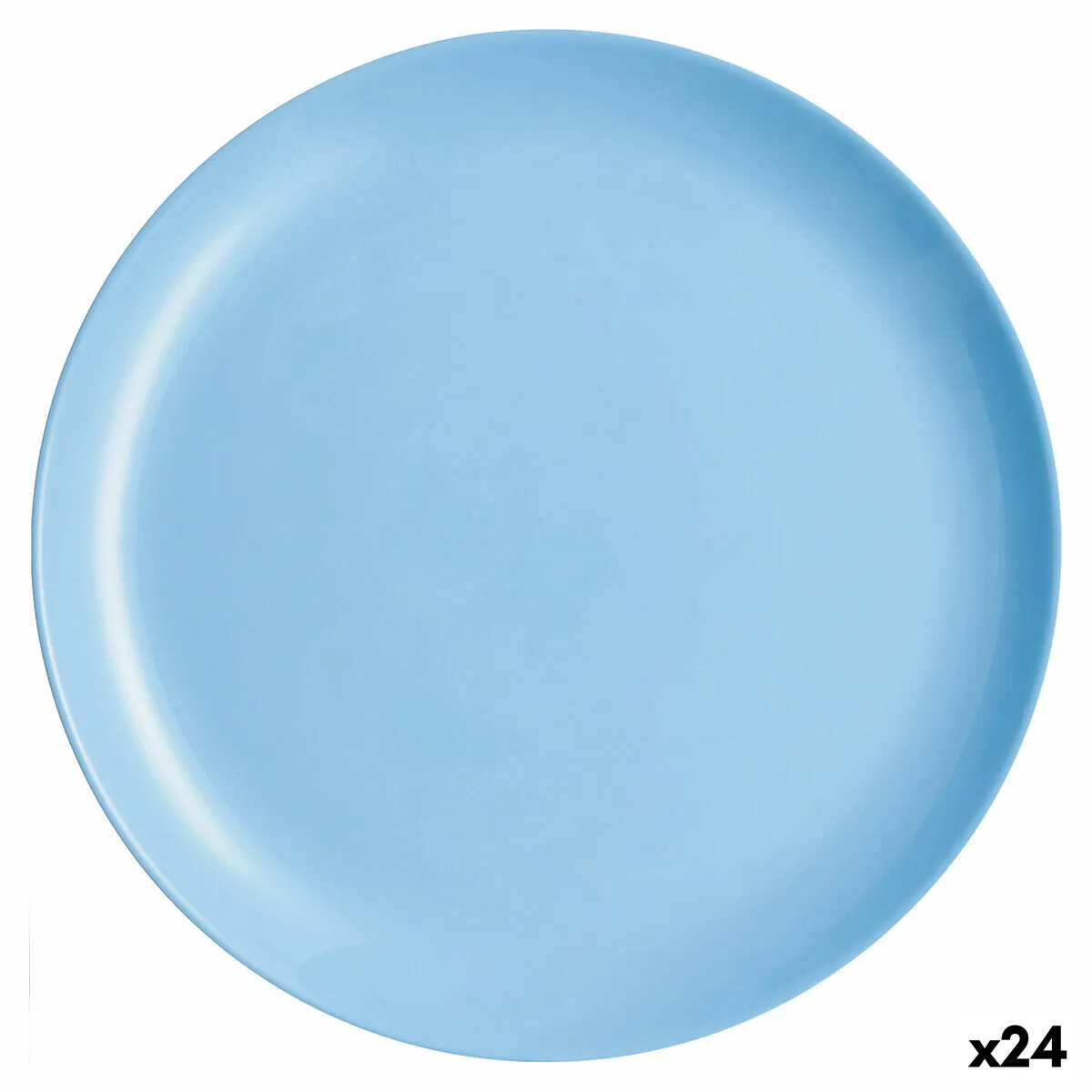 Piatto da pranzo Luminarc Diwali Azul Azzurro Vetro Ø 27 cm (24 Unità)