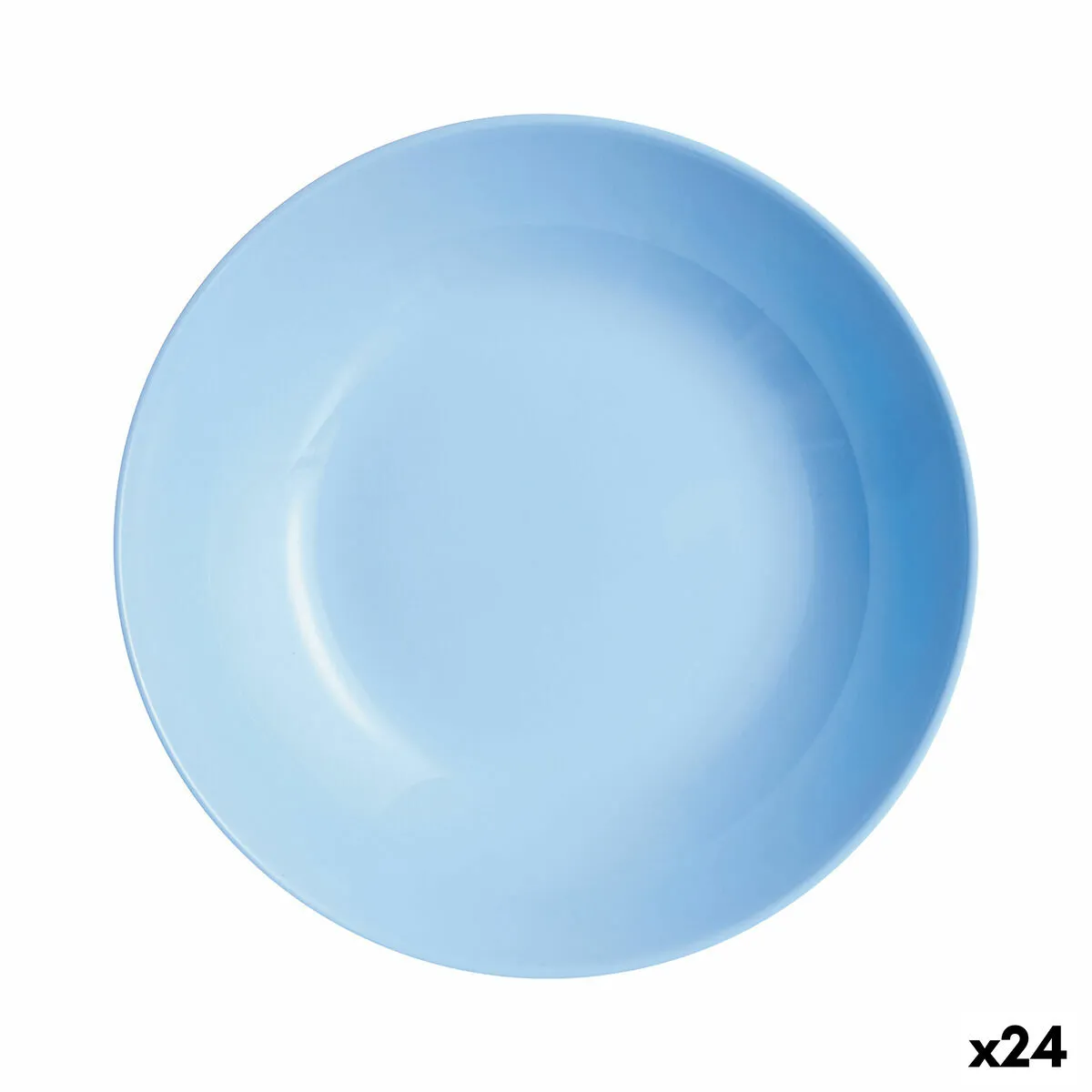 Piatto Fondo Luminarc Diwali Azzurro Vetro (20 cm) (24 Unità)