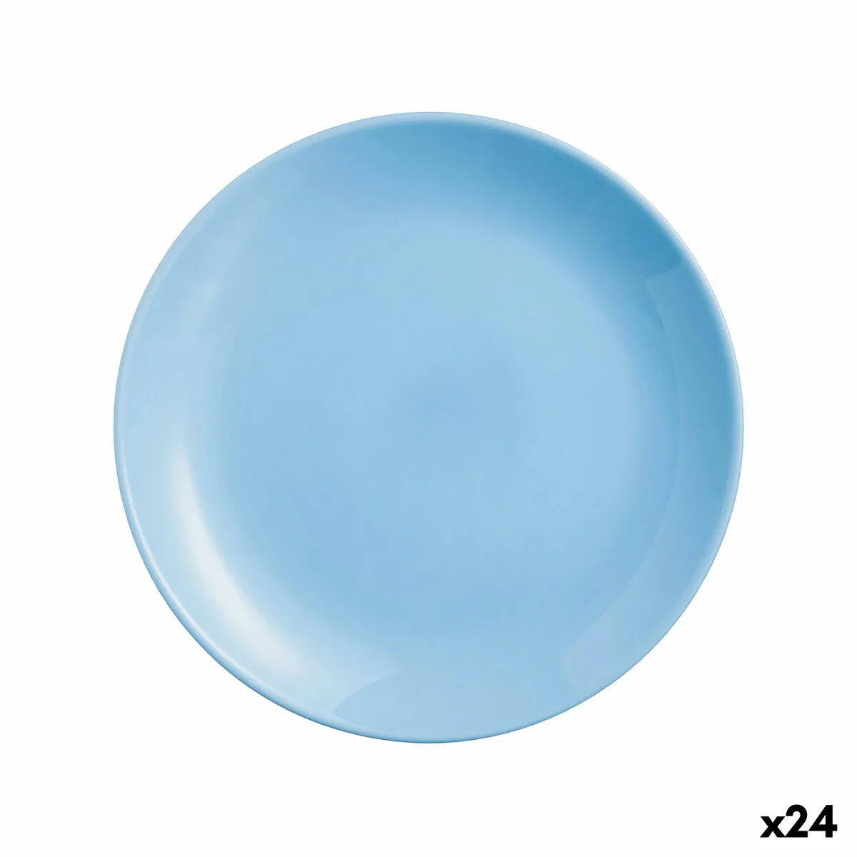 Piatto da Dolce Luminarc Diwali Azzurro Vetro (19 cm) (24 Unità)