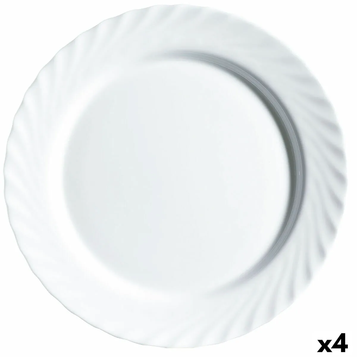 Teglia da Cucina Luminarc Trianon Bianco Vetro (32,5 cm) (4 Unità)