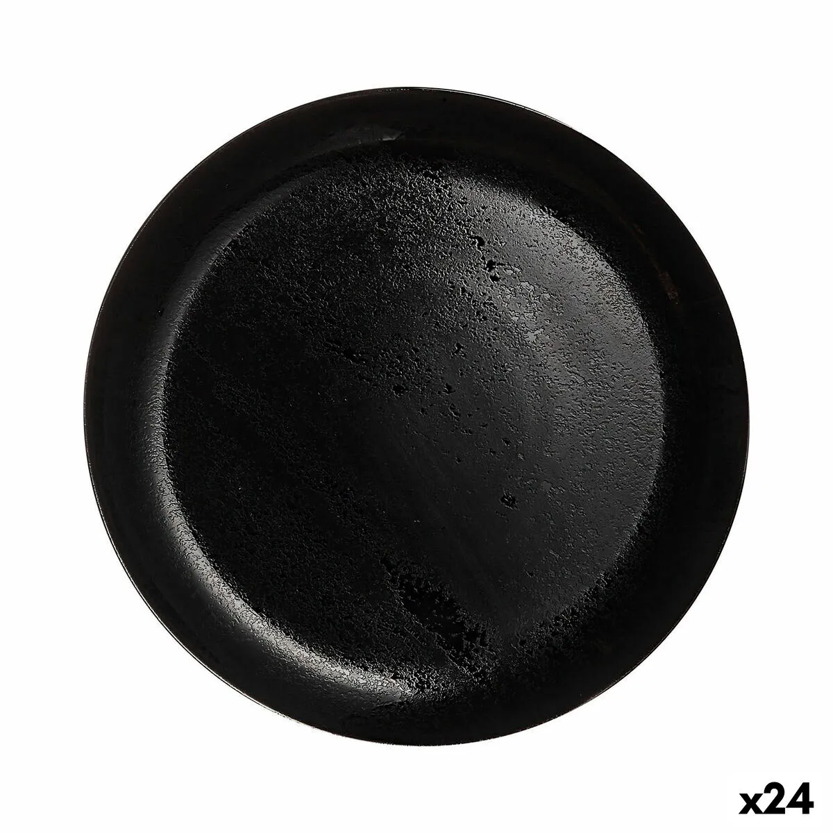 Piatto da pranzo Luminarc Diana Black Nero Vetro 25 cm (24 Unità)