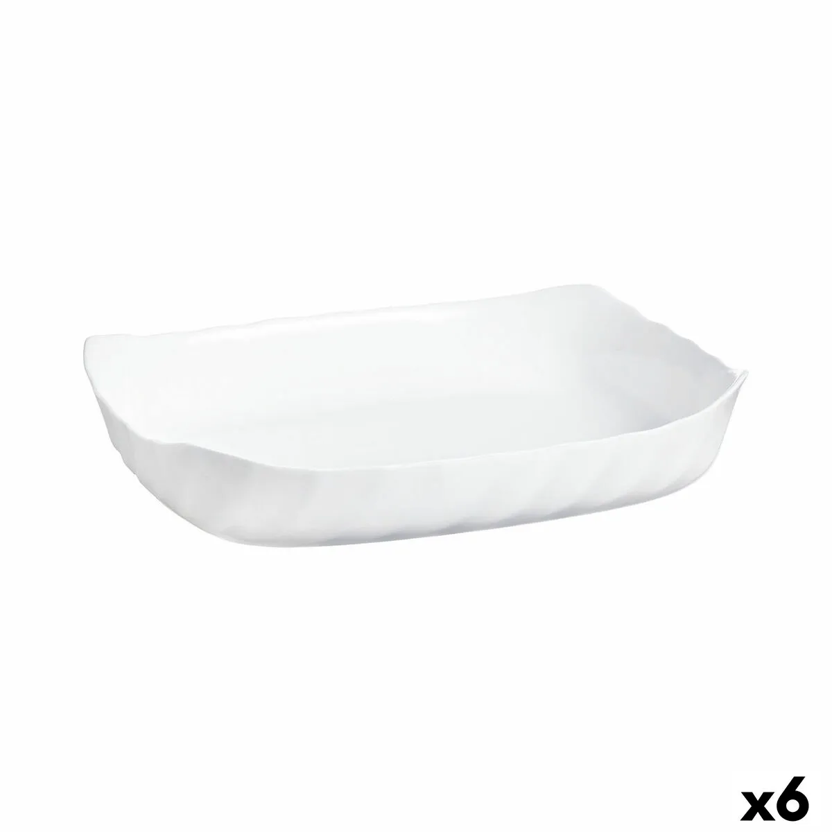 Teglia da Cucina Luminarc Smart Cuisine Rettangolare Bianco Vetro 33 x 27 cm (6 Unità)