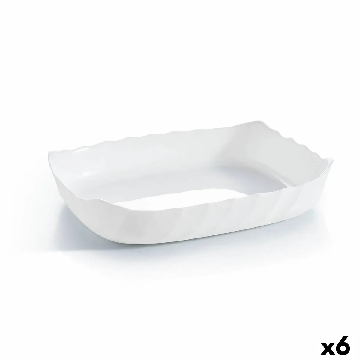 Teglia da Cucina Luminarc Smart Cuisine Rettangolare Bianco Vetro 29 x 30 cm (6 Unità)