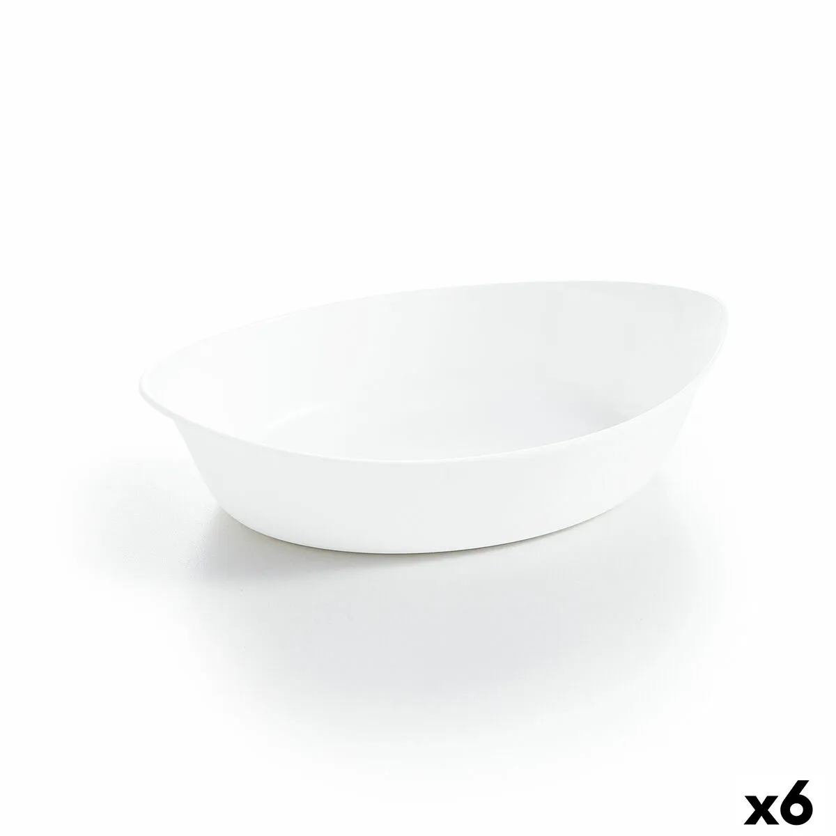 Teglia da Cucina Luminarc Smart Cuisine Ovale Bianco Vetro 25 x 15 cm (6 Unità)