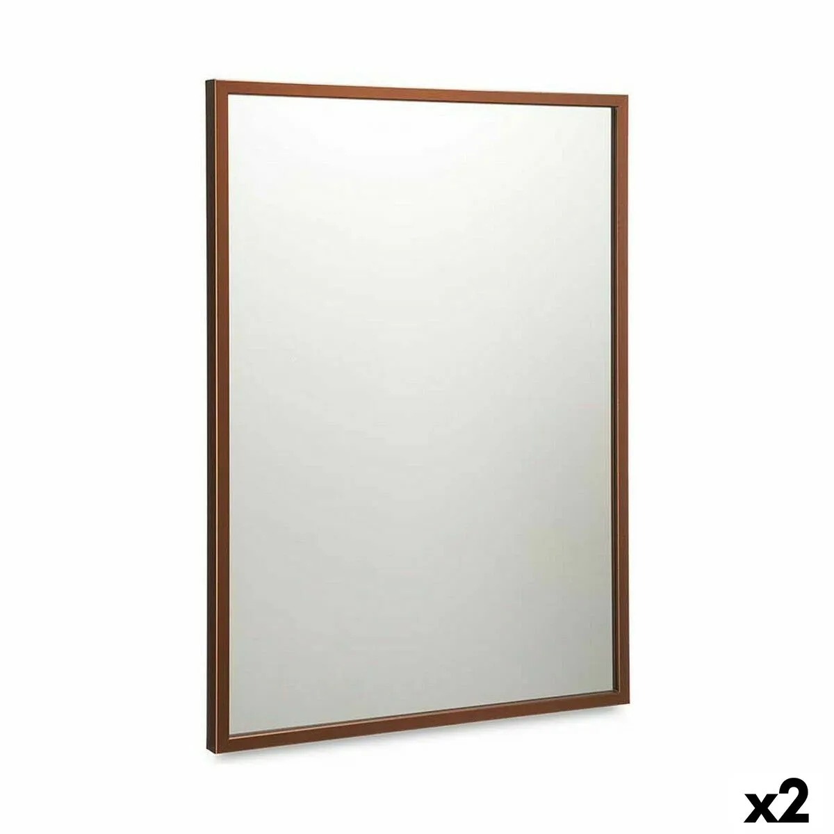 Specchio da parete 50 x 70 cm Bronce Legno MDF (2 Unità)