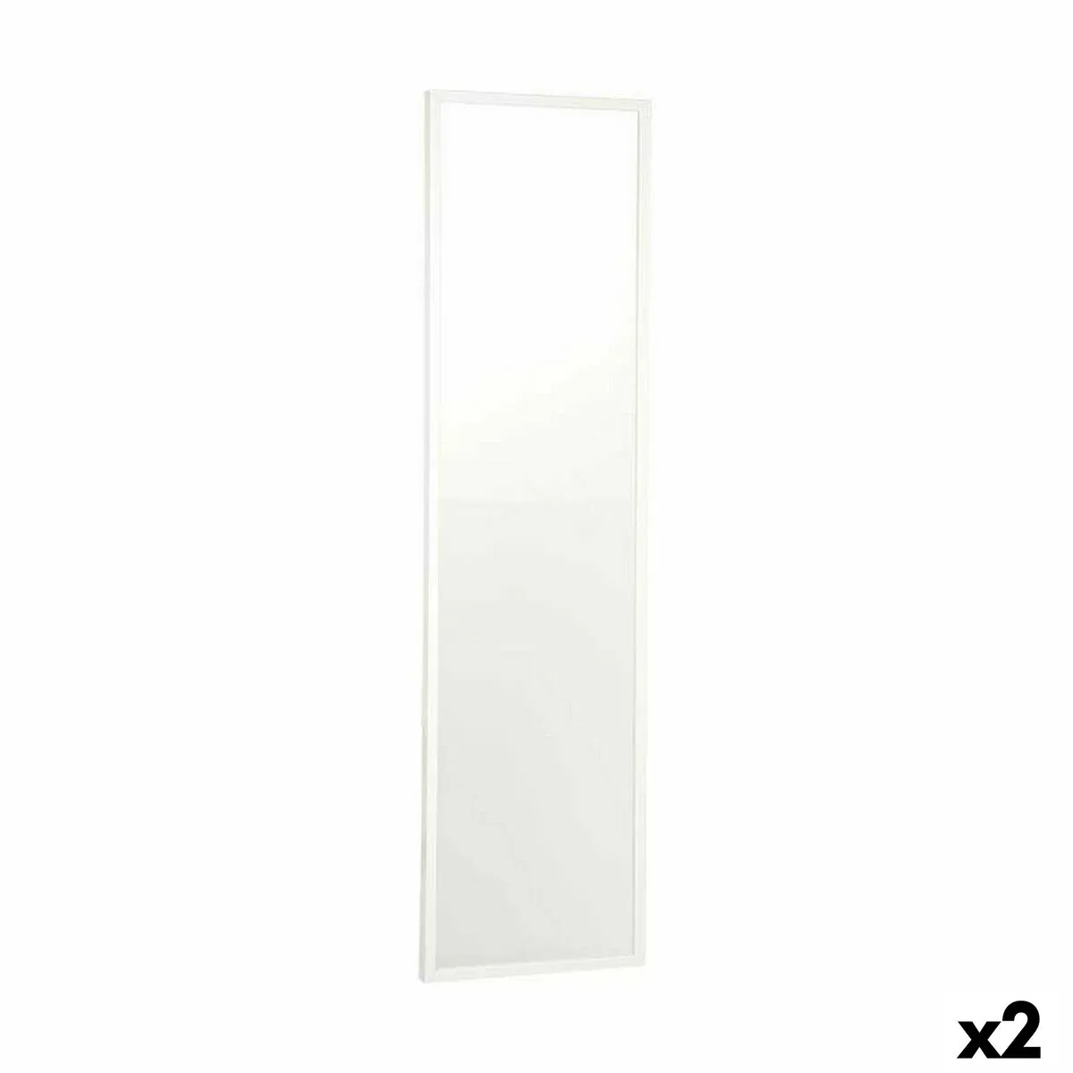 Specchio da parete 30 x 120 cm Bianco Legno MDF (2 Unità)