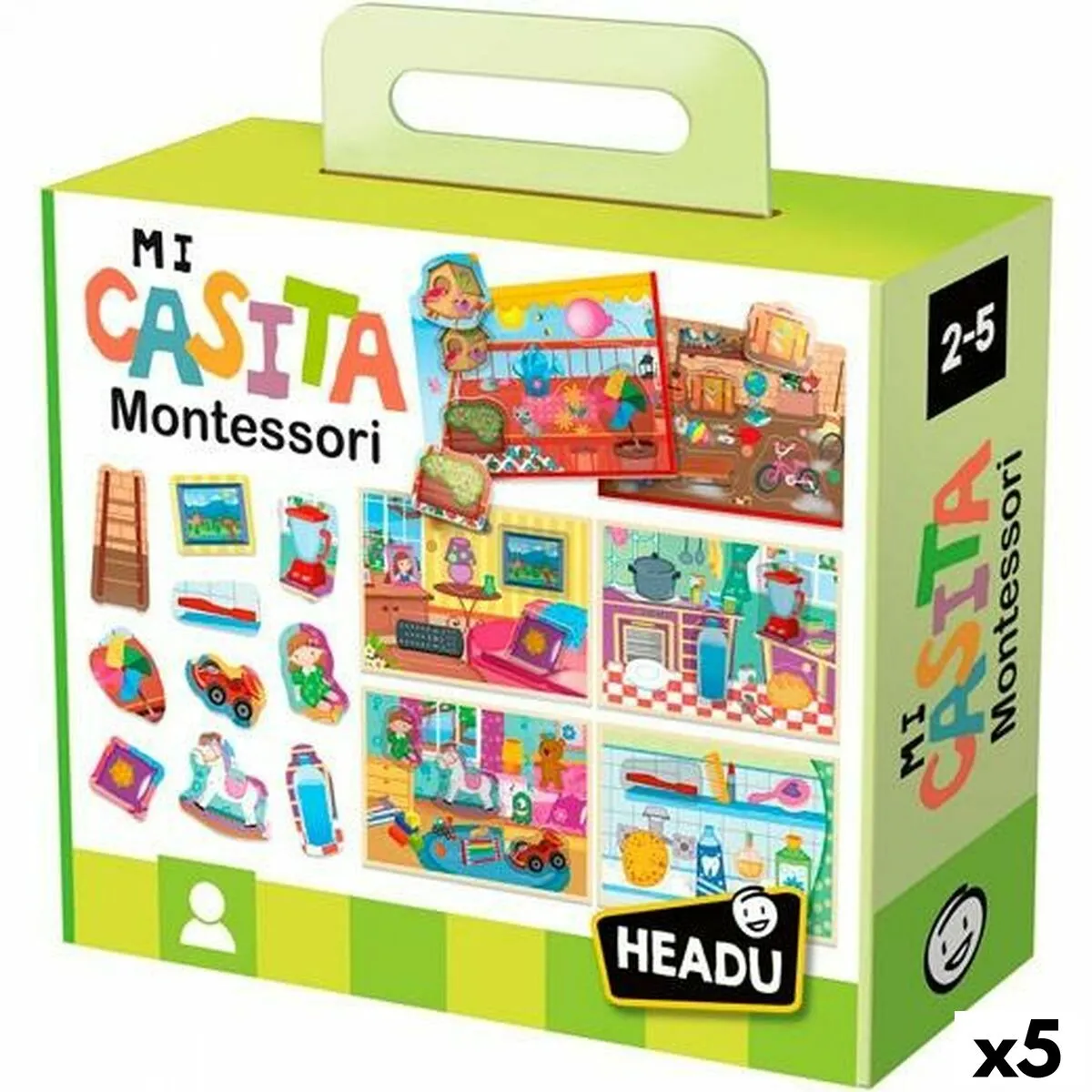 Gioco Educativo Prima Infanzia HEADU Mi casita Montessori (5 Unità)