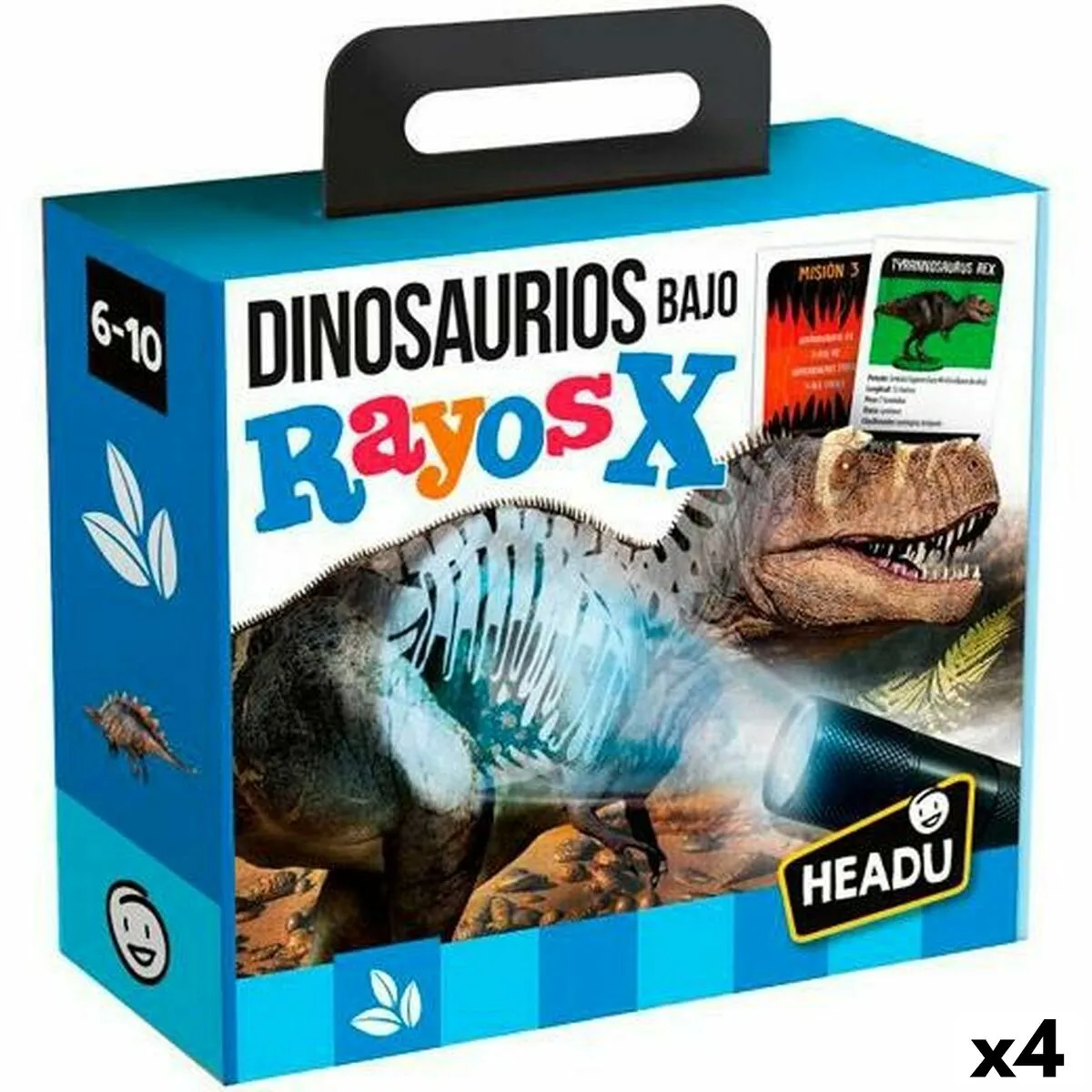 Gioco Educativo Prima Infanzia HEADU Dinosaurios Rayos X (4 Unità)