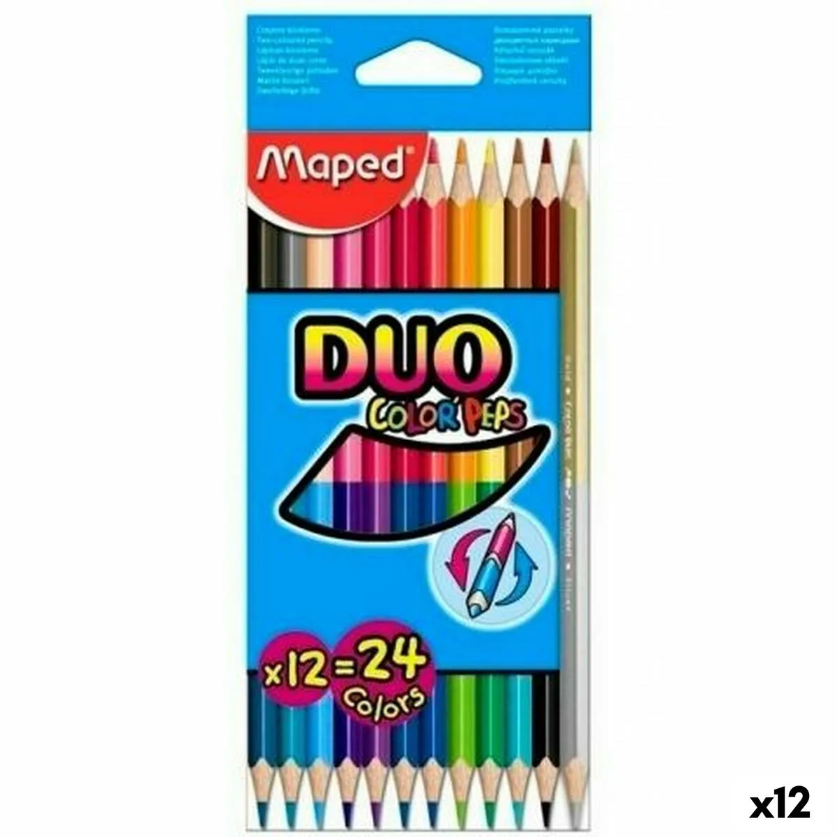 Matite colorate Maped Duo Color' Peps	 Multicolore 12 Pezzi Doppia punta (12 Unità)