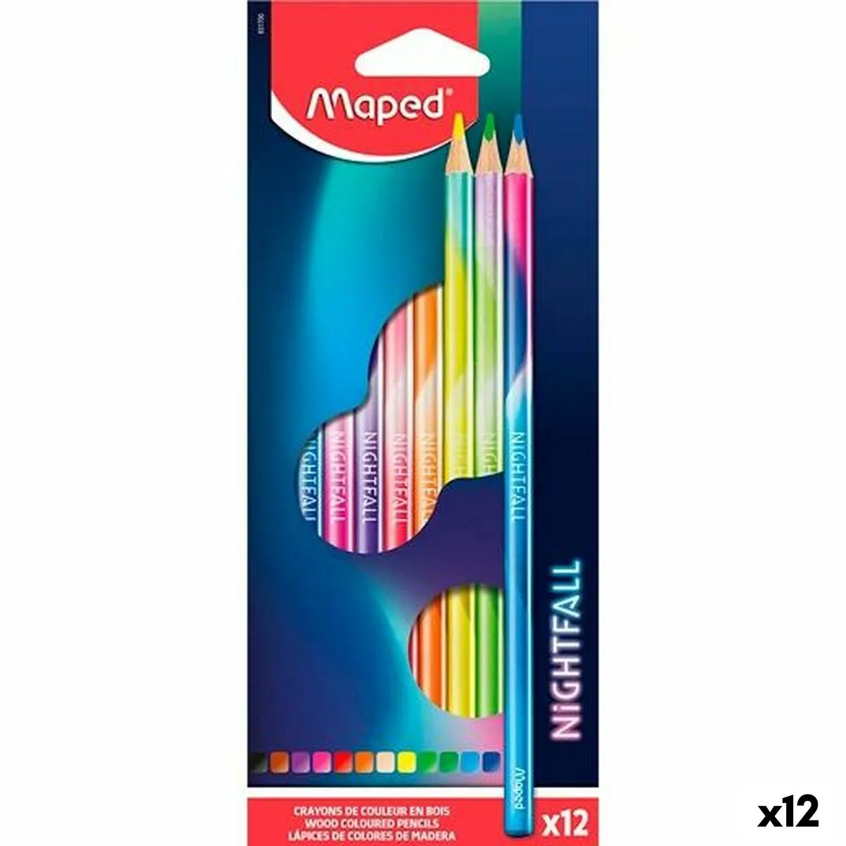 Matite colorate Maped Nightfall Multicolore 12 Pezzi (12 Unità)