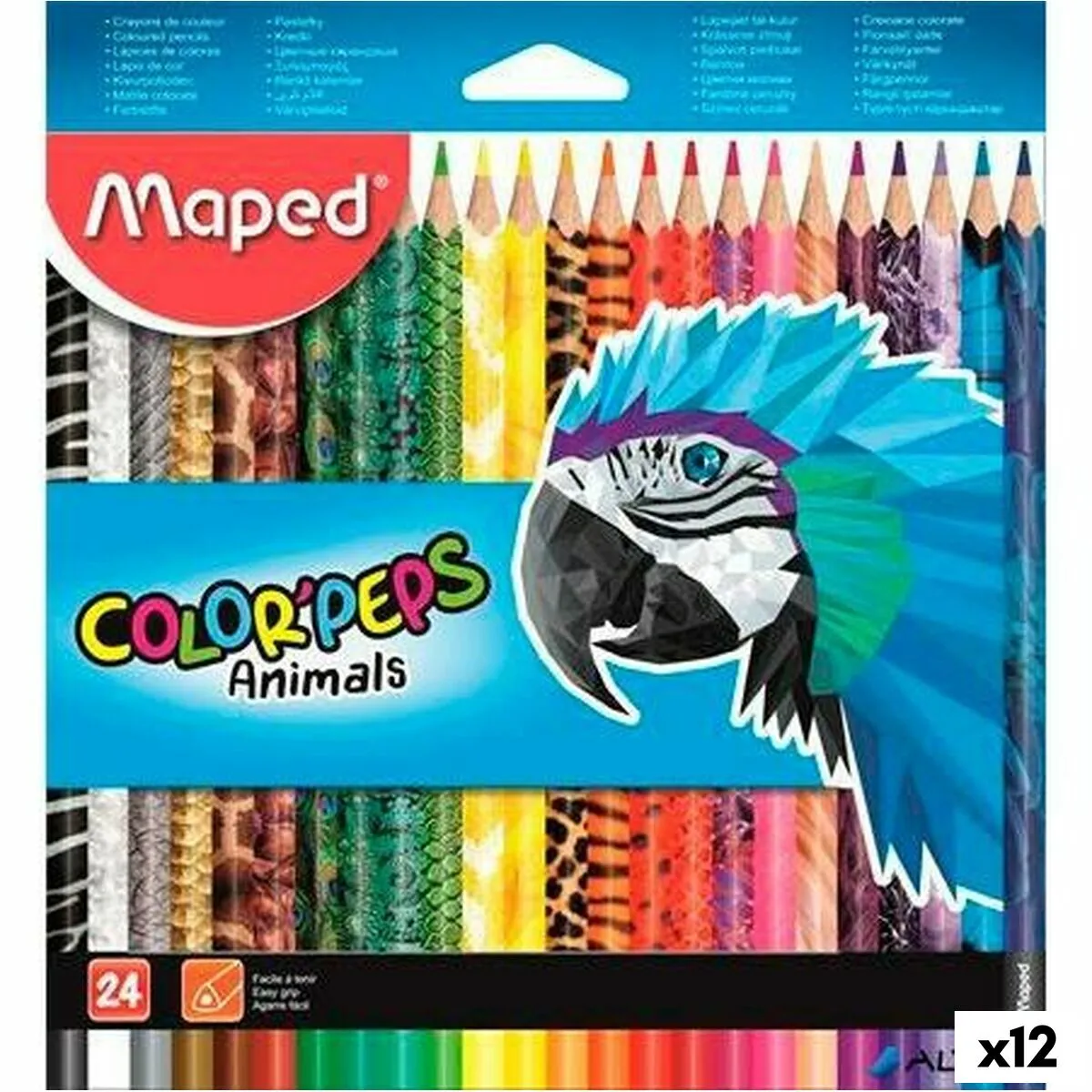 Matite colorate Maped Animals Color' Peps Multicolore 24 Pezzi (12 Unità)