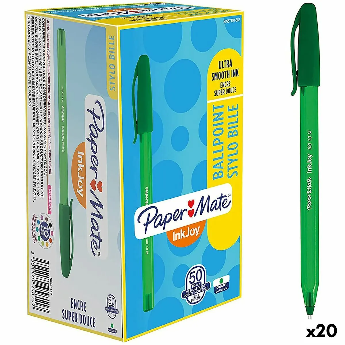 Penna Paper Mate Inkjoy 50 Pezzi Verde 1 mm (20 Unità)