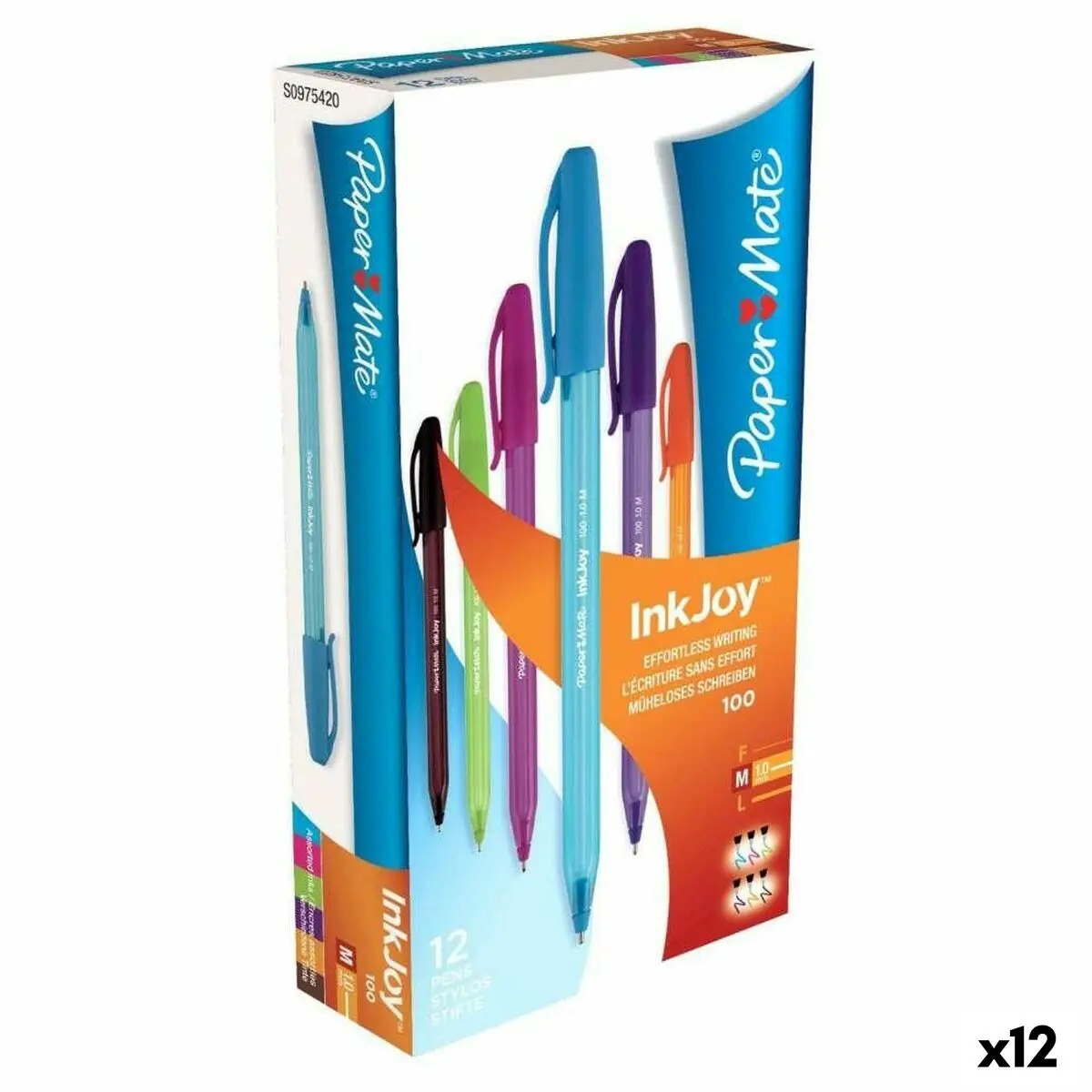 Penna Paper Mate Inkjoy 12 Pezzi Multicolore 1 mm (12 Unità)